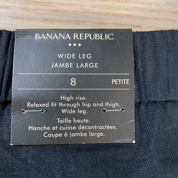 NWT BANANA REPUBLIC High Rise, Wide Leg Pants (8P) - Picture 3 of 6